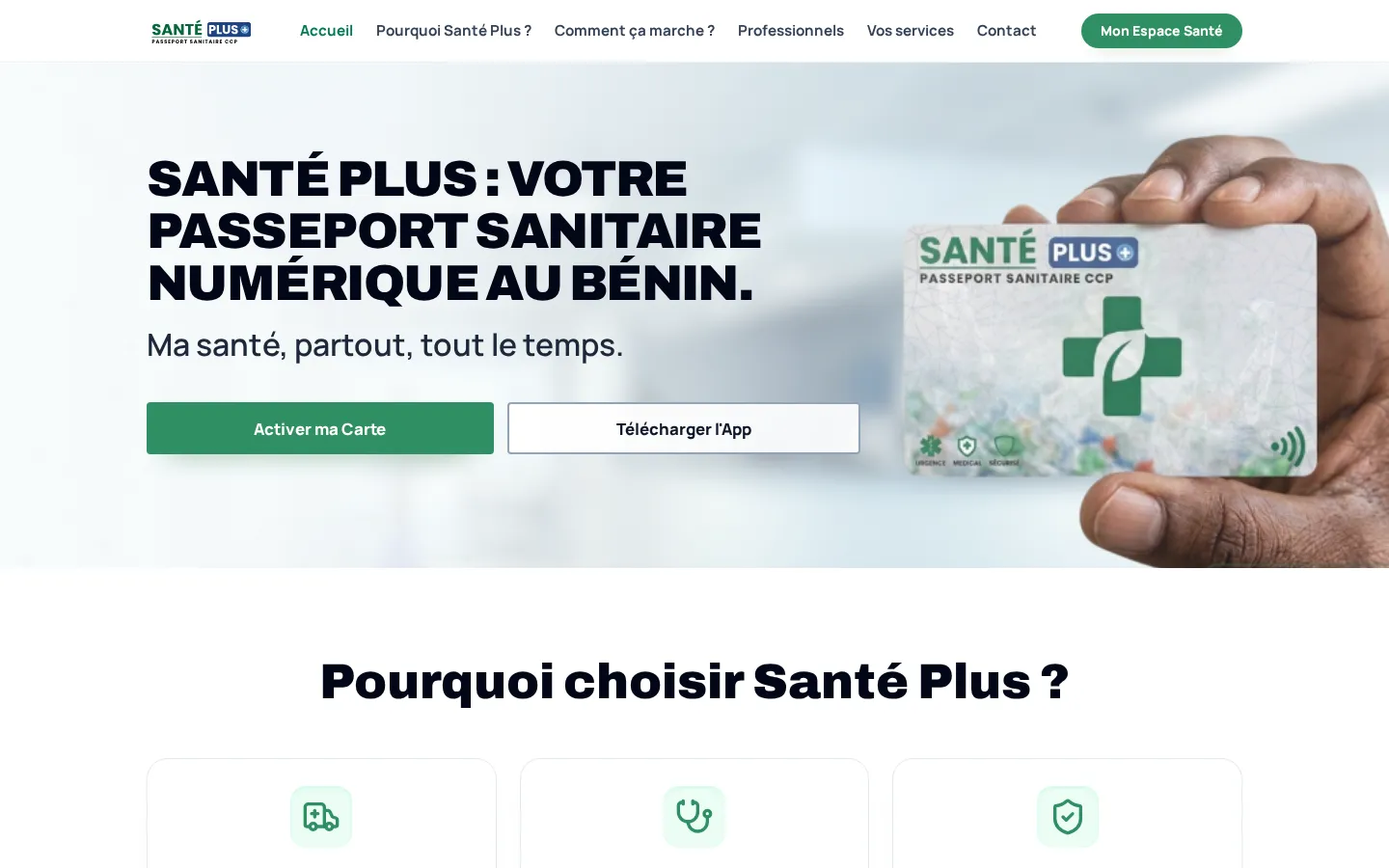 Capture du site Santé Plus